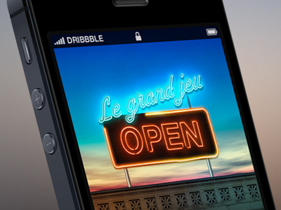 Open color illustration mobile typography