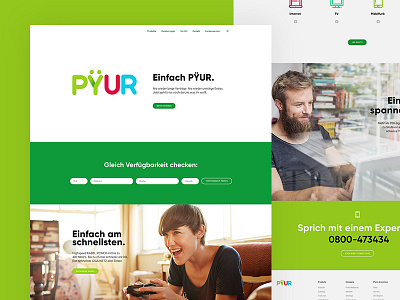 PYUR cable design layout marketing product pyur rebranding telephone ui ux web