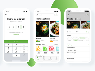 Food recommendation App filter ui food app food app design food app ui food recommendation phone verification
