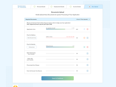 Online Document Upload UI/UX