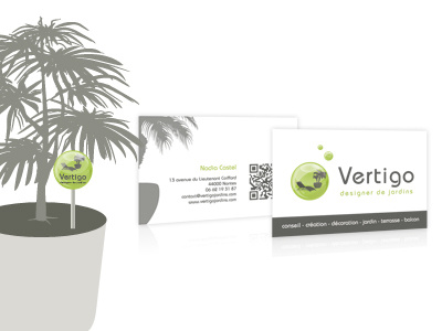 Dribbble Vertigo Logo Carte De Visite branding identity logo print design stationary visiting card