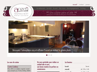 Gastronomic restaurant Aozen Website responsive design ui webdesign website