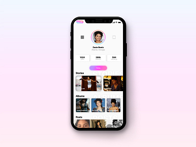 Instagram main page (day2) 2018 app gradient instagram mobile trand zazie beetz