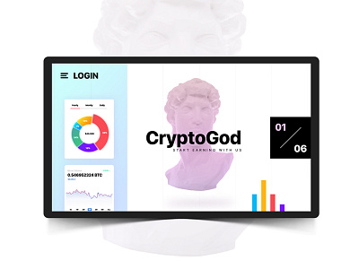 CryptoGod (day2) bitcoin crypto infographic minimalism site trend web