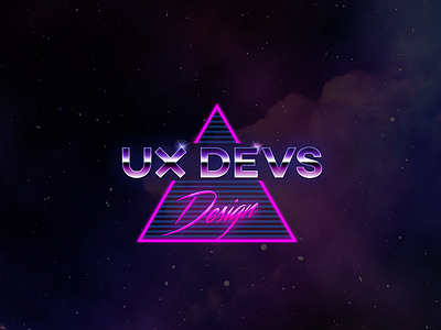 UX Devs Retro Wave logo 2018 design logo retro retrowave trend ui ux
