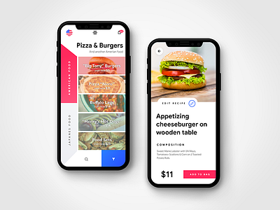 Food App 2018 app food inspiration minimalism trand trend ui ux