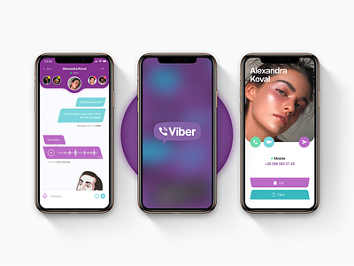 Viber redesign 2 color 2019 app design inspiration messenger minimal minimalism trand trend ui ux viber