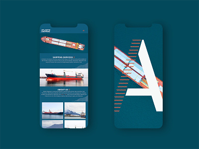 Atlantic Shipping branding design graphic design illustration logo ui web design
