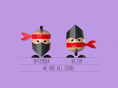 We are all equal #02 adam equality offender purple red victim