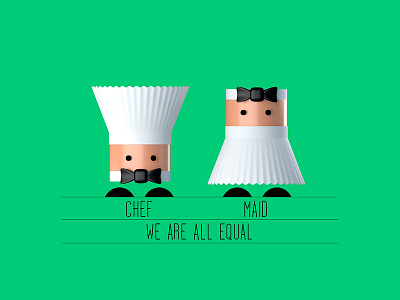 We are all equal #05 adam chef equality green maid