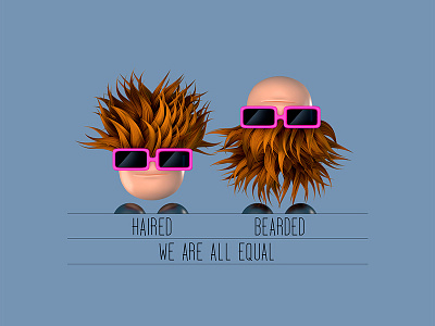 we are all equal #7 adam beard blue equality hair pink