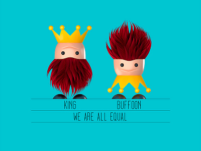 We are all equal #9 adam art bearded blue buffon equality green illustration king