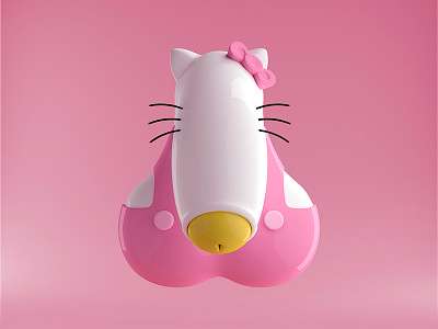 Hello Kitty adam hellokitty illustration pink popculture sexy