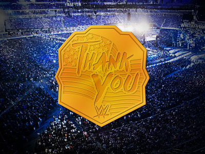 WWE Thank You badge childhood fun icon logo thank you wrestling wwe