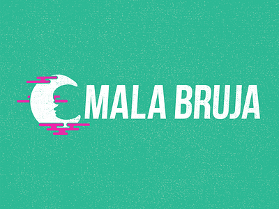 Mala Bruja Logo branding clouds cycling fixed gear fixie girlpower grunge logo moon nyc track bike women