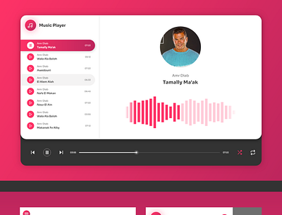 Music Player Ui Design mobile ui ux web