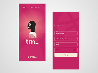 Hello Dribbble app debut design hello dribbb mobile ui ux uxui