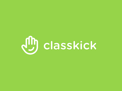 Classkick Logo branding class classroom edtech education hand help icon logo smile teachers