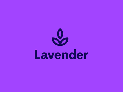 Lavender Logo branding calming counseling flower identity lavender logo mental health plant psychologist self care self help soothing therapist therapy