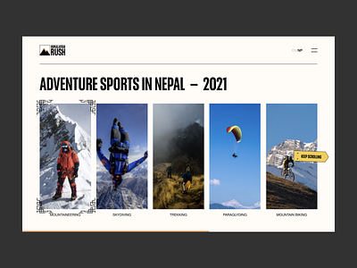 Adventure Sports Website Concept adventure sports himalaya minimal nepal user inteface visualyser web design website concept