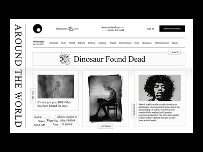 News Website – Visual Exploration clean design concept exploration minimal news web design yogesh