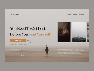 Self Actualization Website – Visual Exploration. clean design concept exploration lost minimal self actualization self awareness web design yogesh