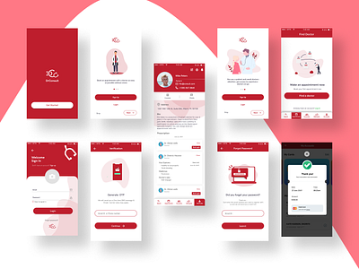 Doctors' Booking App UI doctors mobile ui ui uiuxdesign