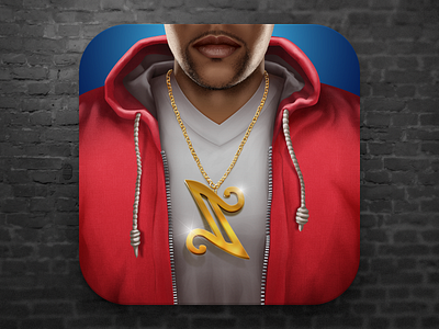 Slap It Up iOS Icon app icon chain dart117 icon ios icon rapper teenager