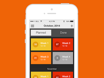 Schedule Planner - new design concept app dart117 design concept flat ui glat gui ios7 mobile ui planner user interface