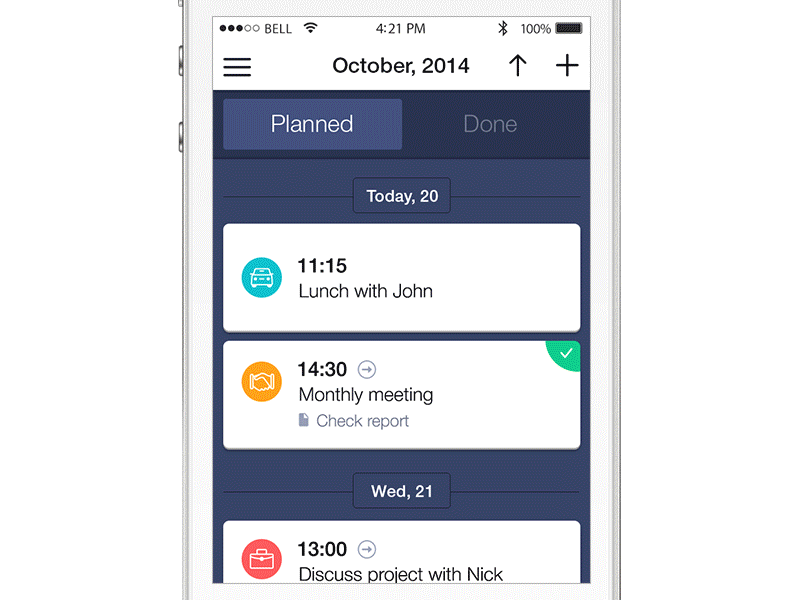 Schedule Planner - Main Functional Screens calendar app dart117 dashboard ios7 planner app schedule planner