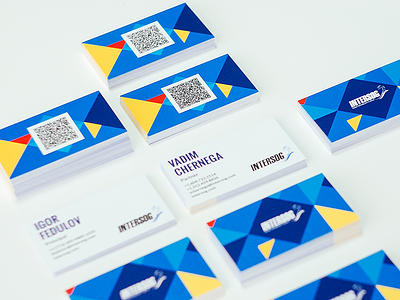 business cards for Intersog branding broshure busienss cards corporate identity dart117 intersog