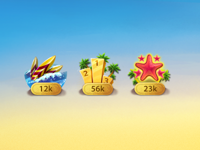 Achievements icons for casino game