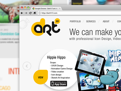 New Design for Art Studio Website dart117 portfolio redesign web design website