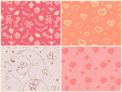 Free St Valentine's Day Patterns - .PAT background dart117 heart holiday pattern package pattern photoshop pattern present st valentines day
