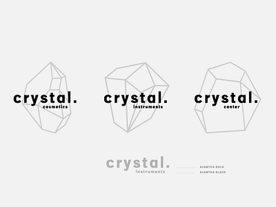 Crystal logo font design gray logo pure