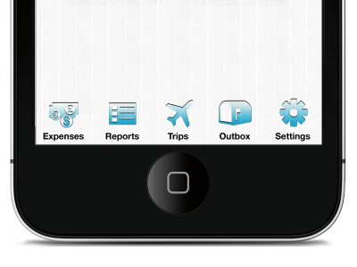 Custom iPhone Icons expenses helvetica neue icons iphone outbox reports settings trips