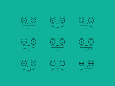 Mood icon character design green icon illustration mood