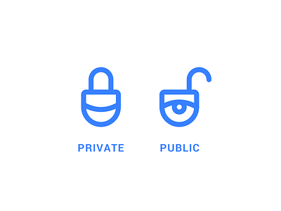 Lock close eye icon lock open padlock private public