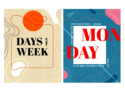 Days of the week art design graphic design illustrator vector visual art