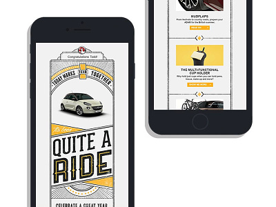 Vauxhall Adam email email illustration typography