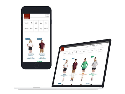 Continental Clothing Website clothing ecommerce ux webdesign