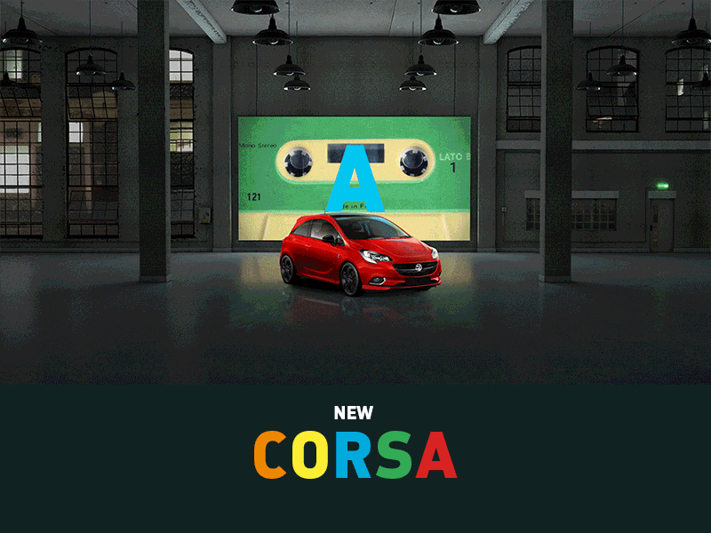 Vauxhall Corsa Colours Render Colour Animation