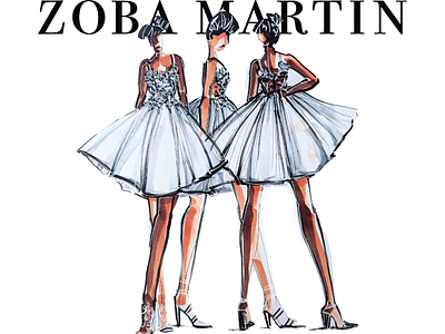 Zoba Martin Bridal Couture 04 bridal bridal shower design drawing dress fashion fashion brand fashion branding fashion collection fashion concept fashion design fashion drawing fashion illustration fashion illustrator fashion label illustration marker marker sketch model sketch