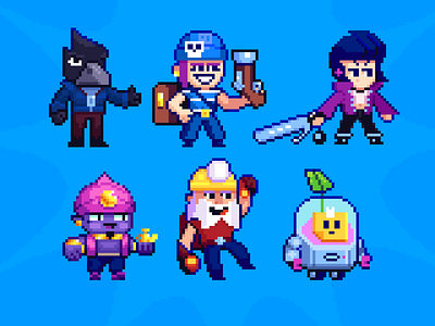 Browse Thousands Of Brawl Images For Design Inspiration Dribbble - leon brawl star pixel art