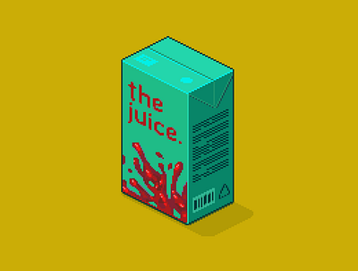 Blood juice. Juice juice. blood design drink illustration isometric juice pack pixelart yellow