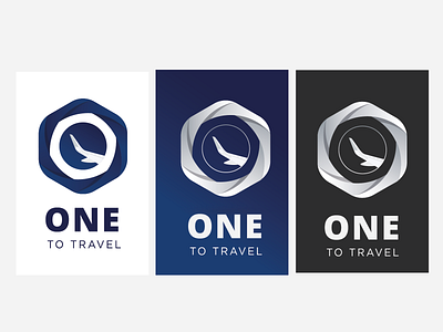 One to Travel logo variations branding design logo