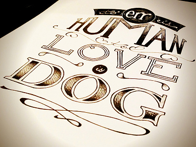 To Love Is Dog animal art creative design dog hand lettering lettering love new orleans rescue sketch type typography word