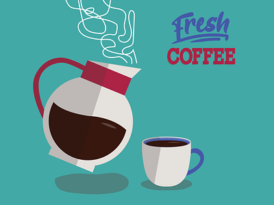 Coffee Pot Illustration 2d design illustration vector