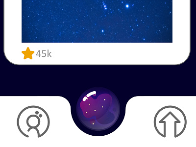 Toolbar design for stargazing app