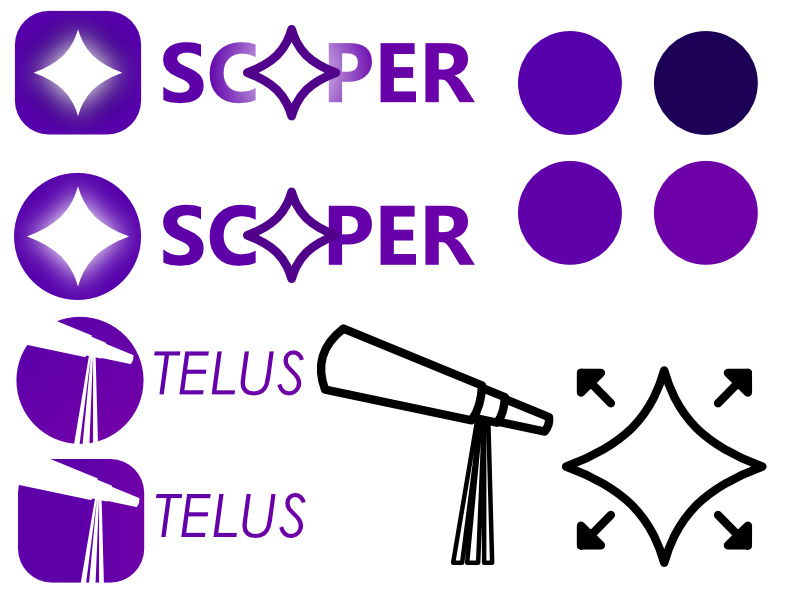 Stargazing app logo ideas logos icon illustration design affinity designer